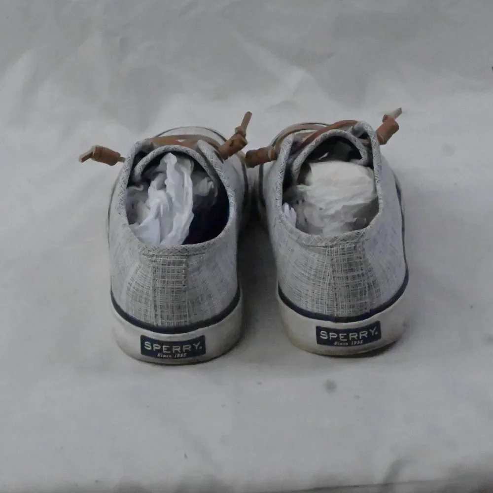 Sperry Top Sider STS97954. Size 5.5 M Gray Canvas‎ Slip-On Boat Shoes
